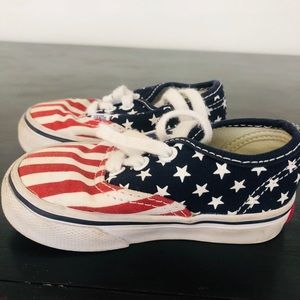American flag toddler vans